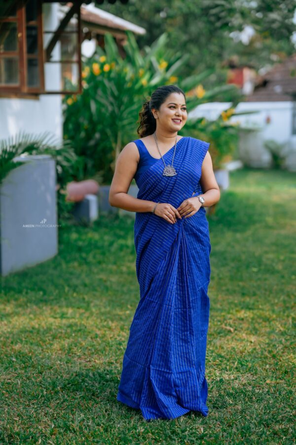 Handloom Khadi Cotton Striped SAREES -KC05