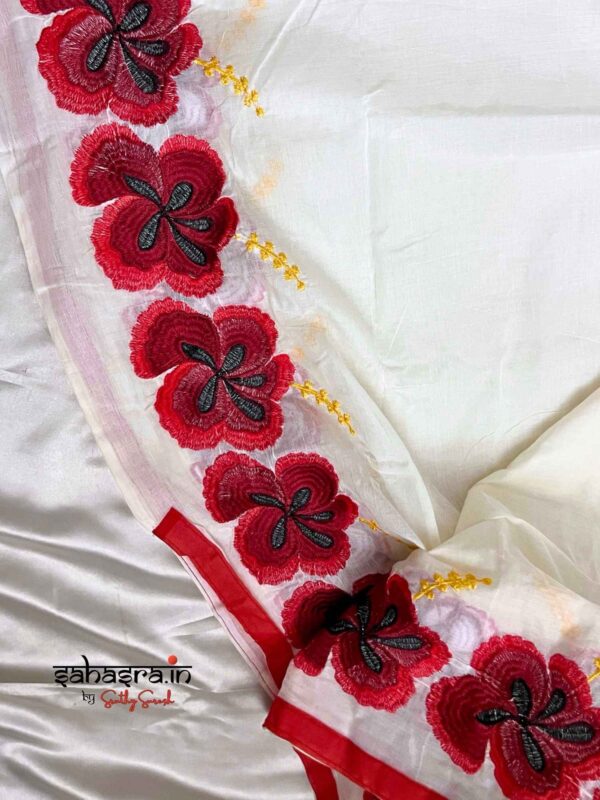Floral Embroidered Saree- SC12 - Image 2