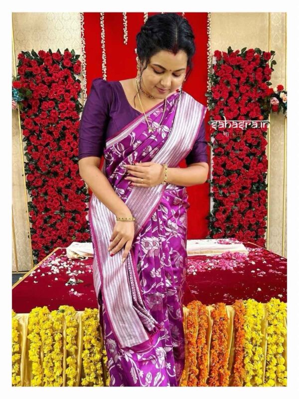 Semi silk saree -SK32 - Image 4