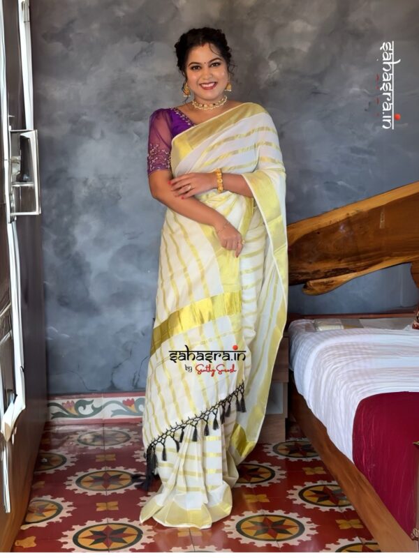 Ready to wear Kerala Saree -RTW12 - Image 2