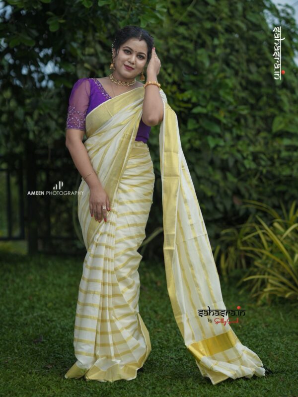 Ready to wear Kerala Saree -RTW12 - Image 5