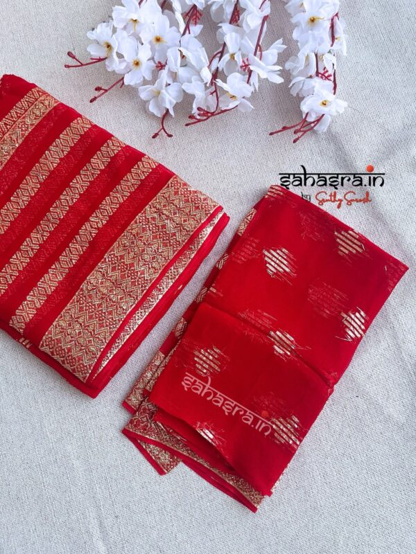Viscose Georgette Saree - VG14 - Image 4