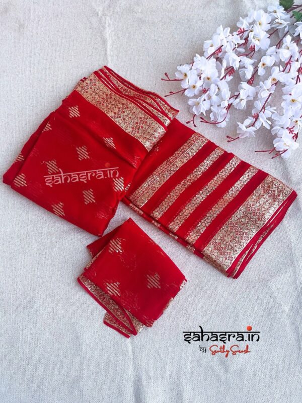 Viscose Georgette Saree - VG14 - Image 2
