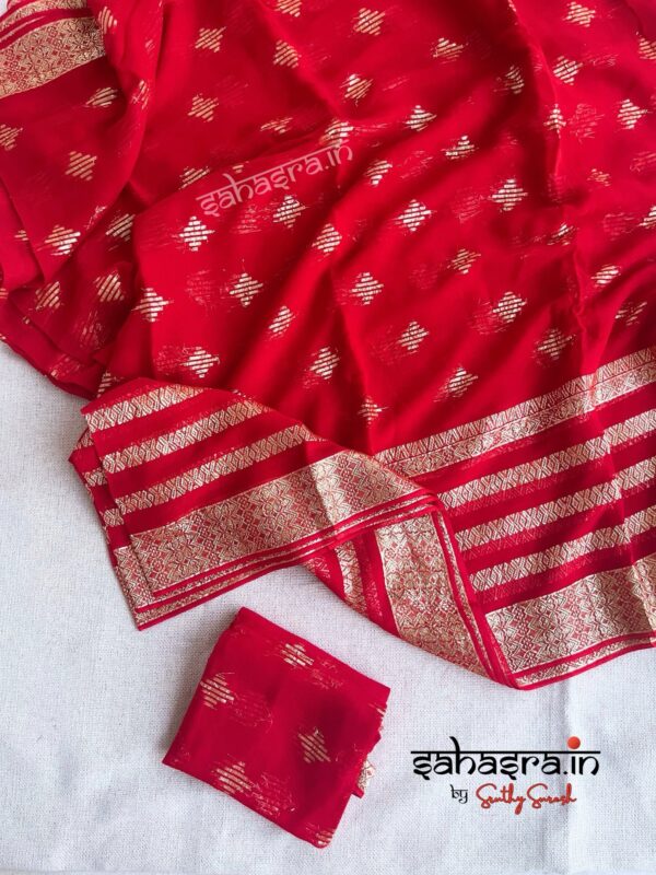 Viscose Georgette Saree - VG14 - Image 5