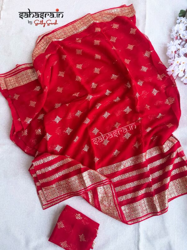 Viscose Georgette Saree - VG14 - Image 3