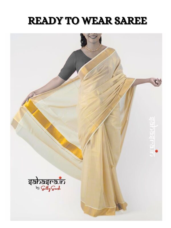 Ready to wear Kerala Saree -RW12