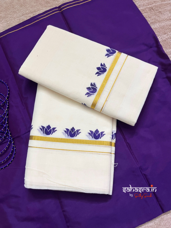 Kerala Set Mundu (Mundum Neriyathum)-KSM01