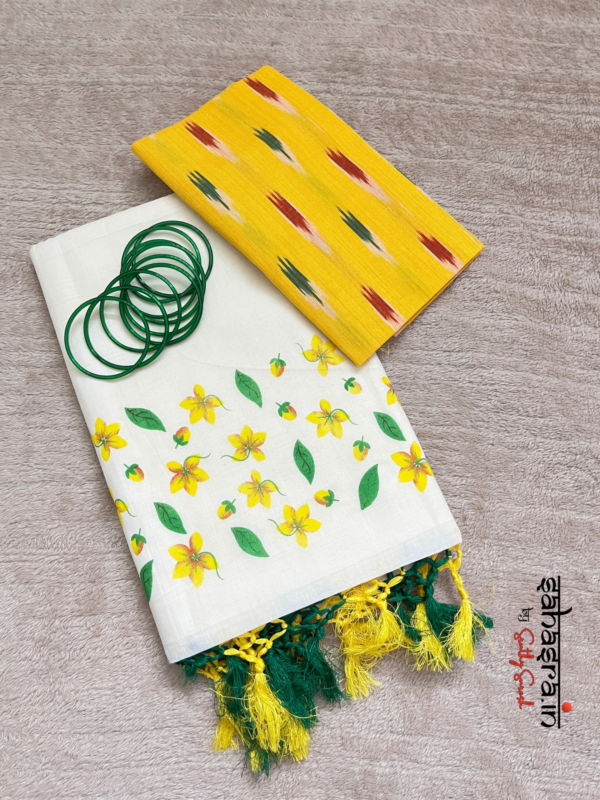 KANIKONNA -Kerala Cotton Saree (KS10) vishu special - Image 4