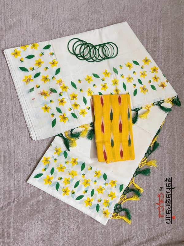 KANIKONNA -Kerala Cotton Saree (KS10) vishu special - Image 6