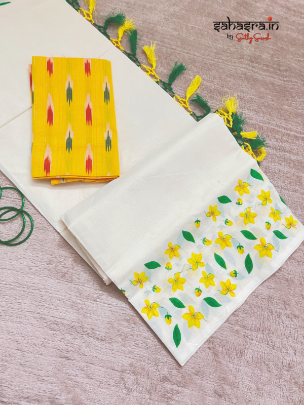 KANIKONNA -Kerala Cotton Saree (KS10) vishu special - Image 8