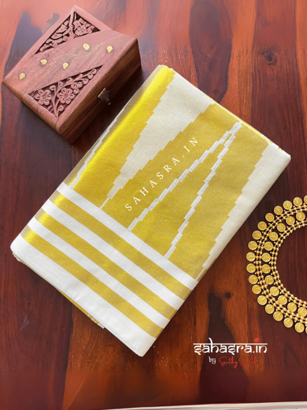 Premium Kerala Saree with Temple Border- (KS09)
