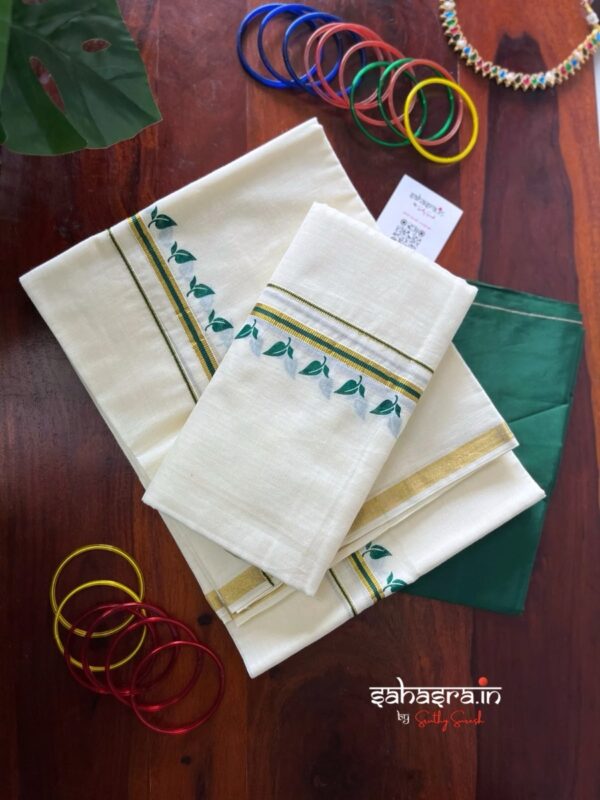 Kerala Set Mundu (Mundum Neriyathum)-KSM03