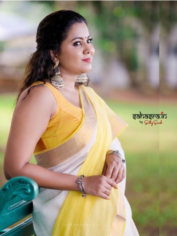 Charu : Mul Cotton Saree - (CHARU10) - Image 5