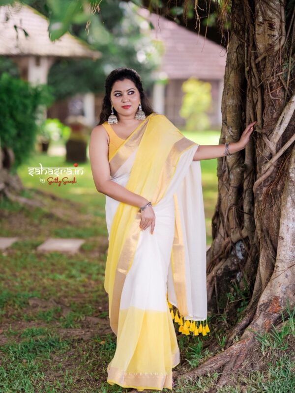 Charu : Mul Cotton Saree - (CHARU10) - Image 4