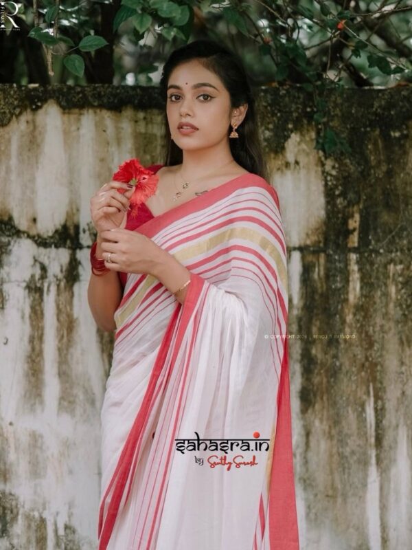 Charu : Mul Cotton Saree - (ML12)
