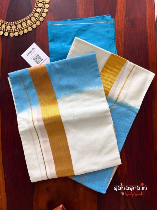 Blue Tie & Dye Set Mund with bp- TDS01A