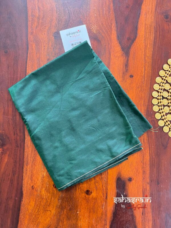 Green Temple Border Premium kasavu Set Mundu (Mundum Neriyathum)-KSM01 - Image 3
