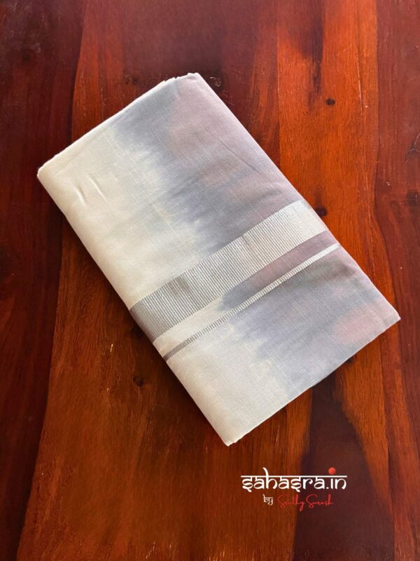 Tie & Dye Kasavu Double Mund/ Kerala Dhoti -(TDM35A) - Image 2