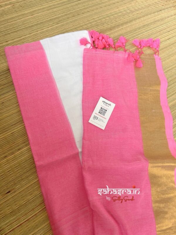 Charu : Mul Cotton Saree - (CHARU10A) - Image 7