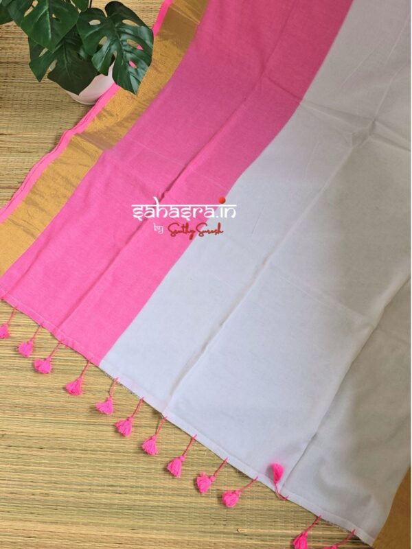 Charu : Mul Cotton Saree - (CHARU10A) - Image 3