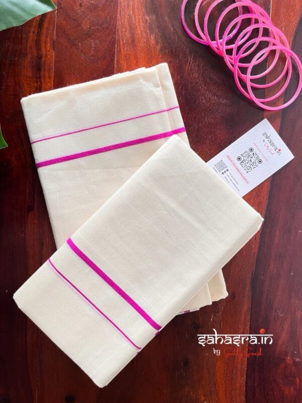 Puliyilakkara Set Mundu (Mundum Neriyathum)-NS02 - Image 2