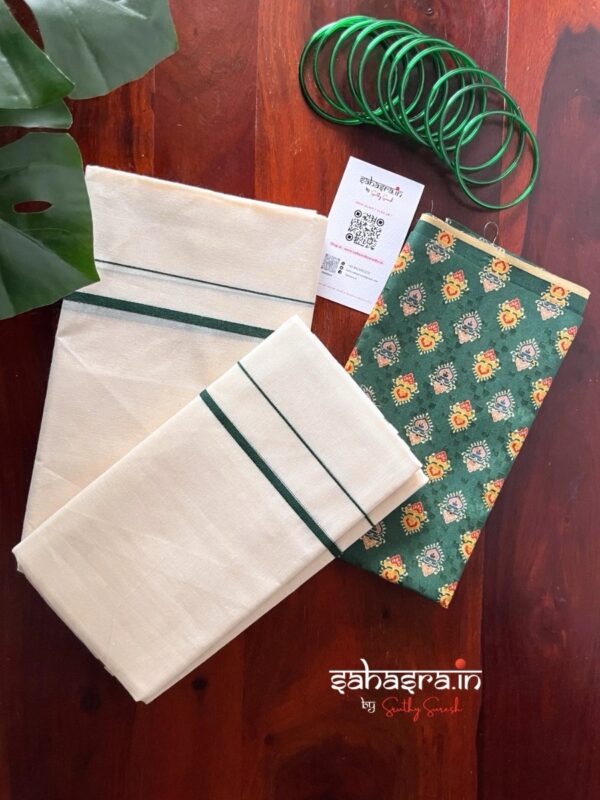 Puliyilakkara Set Mundu (Mundum Neriyathum)-NS01