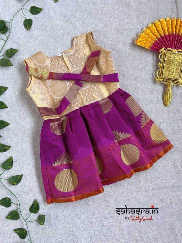 Kids Onam Special Frock-KID4 - Image 2