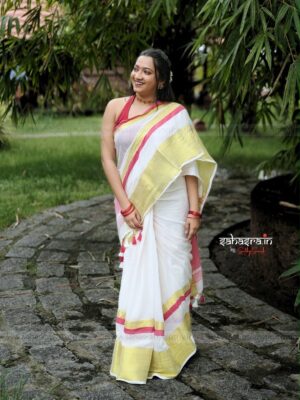 Diya  : Mul Cotton Saree  - (Mul08)