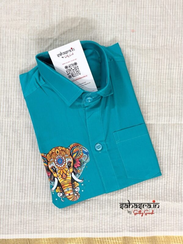 kid's Combo-Shirt & Dhoti (Age 4 to 5) : (bkid09) - Image 3