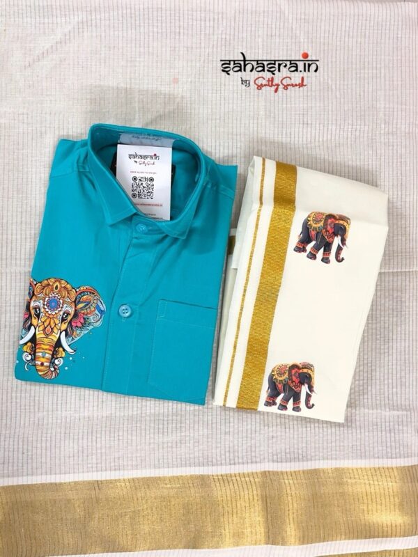 kid's Combo-Shirt & Dhoti (Age 4 to 5) : (bkid09) - Image 4