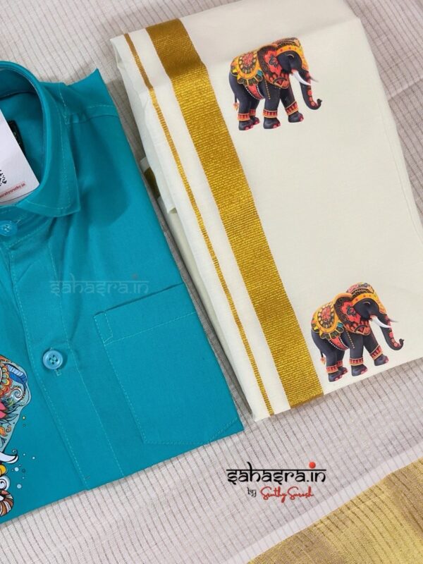 kid's Combo-Shirt & Dhoti (Age 4 to 5) : (bkid09) - Image 5