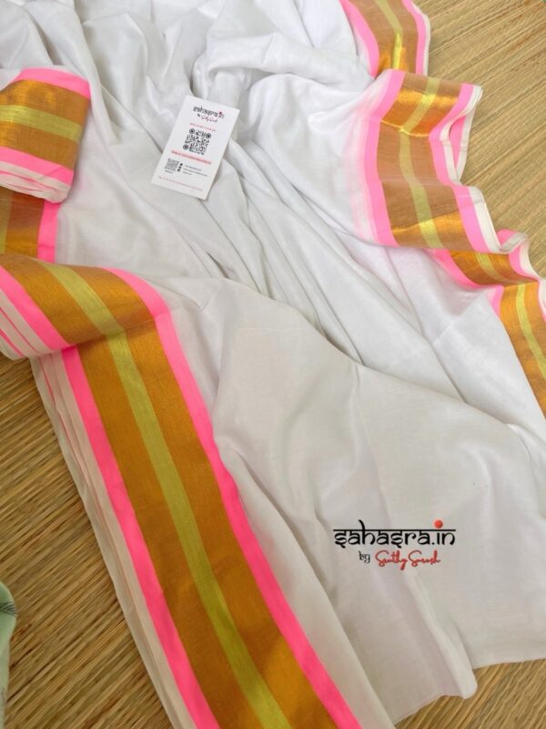 Mandharam : Mul Cotton Saree - (Mul15) - Image 2