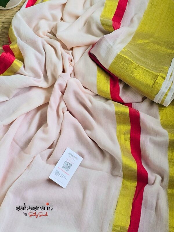Mandharam : Mul Cotton Saree  - (Mul08) - Image 3