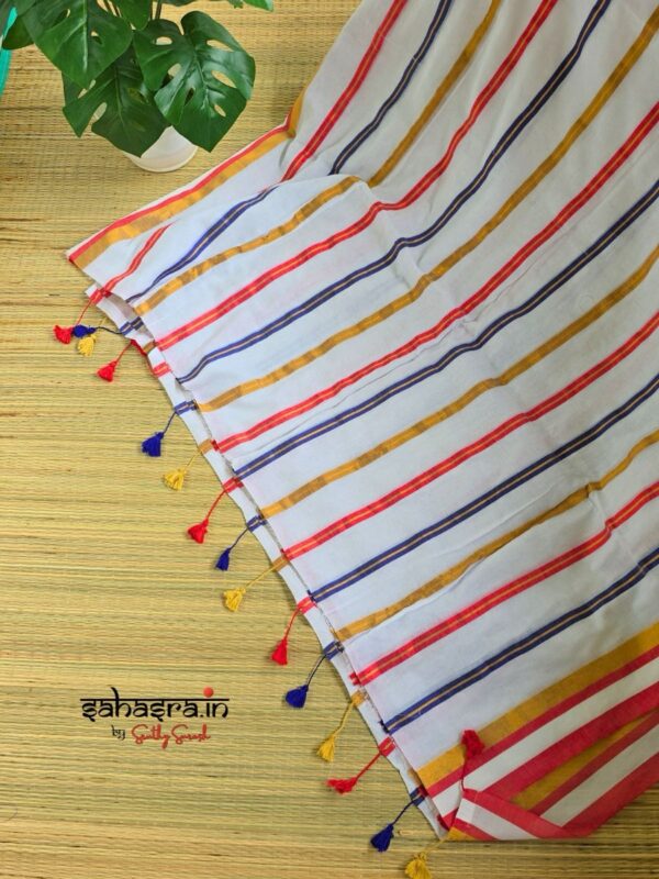 120 Count Mul Cotton Saree 'Varnika' - (Mul07) - Image 5