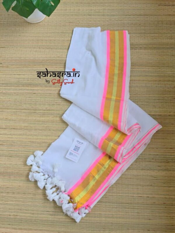 Mandharam : Mul Cotton Saree - (Mul15) - Image 3