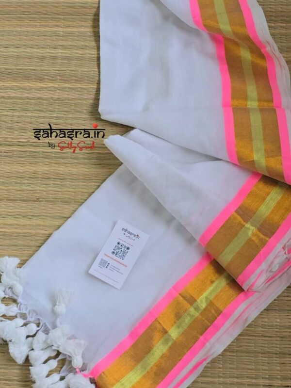 Mandharam : Mul Cotton Saree - (Mul15) - Image 5