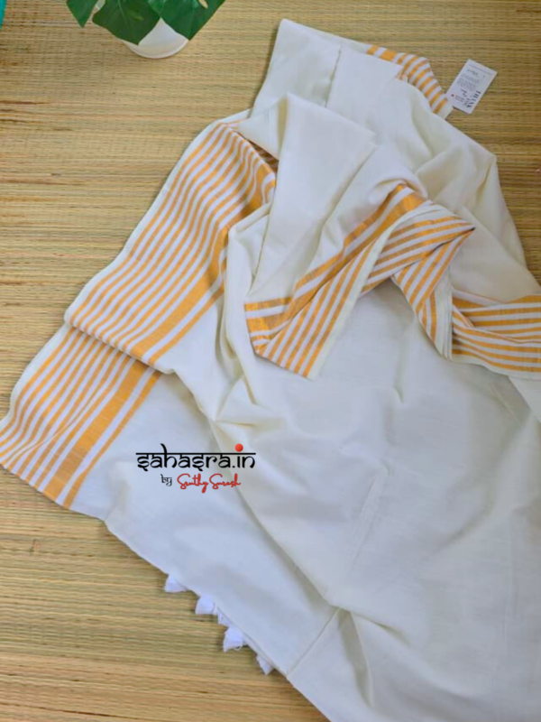 Mandharam : Mul Cotton Saree - (Mul13) - Image 4