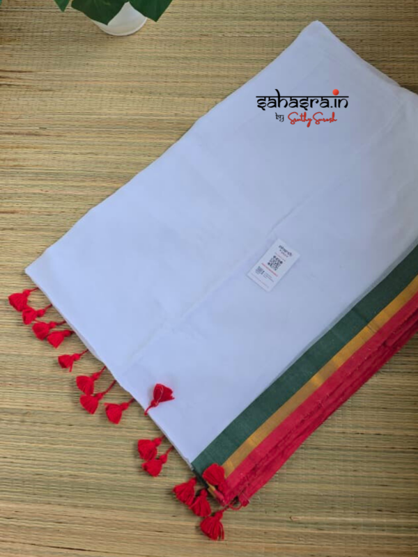Mandharam : Mul Cotton Saree - (Mul12) - Image 3