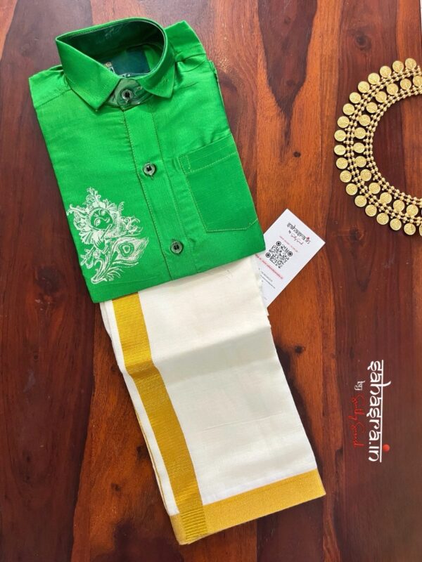 Kids Combo-Shirt & Velcro Dhoti Combo (kid05) - Image 4