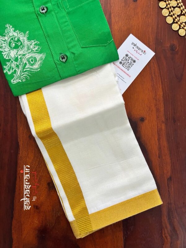 Kids Combo-Shirt & Velcro Dhoti Combo (kid05) - Image 7