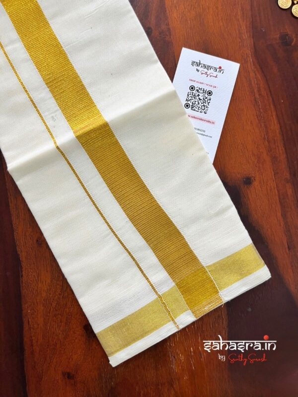 Kids Kasavu Velcro Dhoti -Age 0 to 6 (kids01)