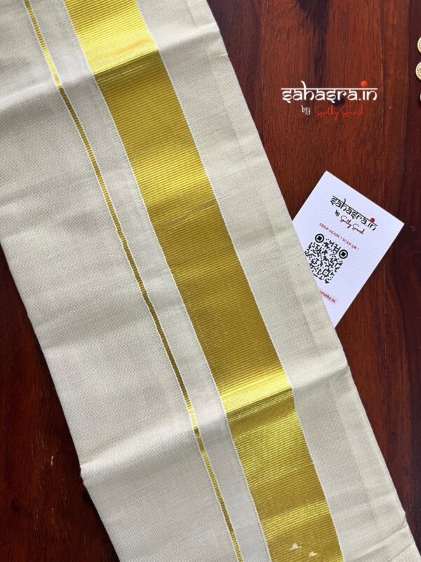 Kids Dhoti in premium Tissue Cotton with Velcro-(kids23) - Image 4