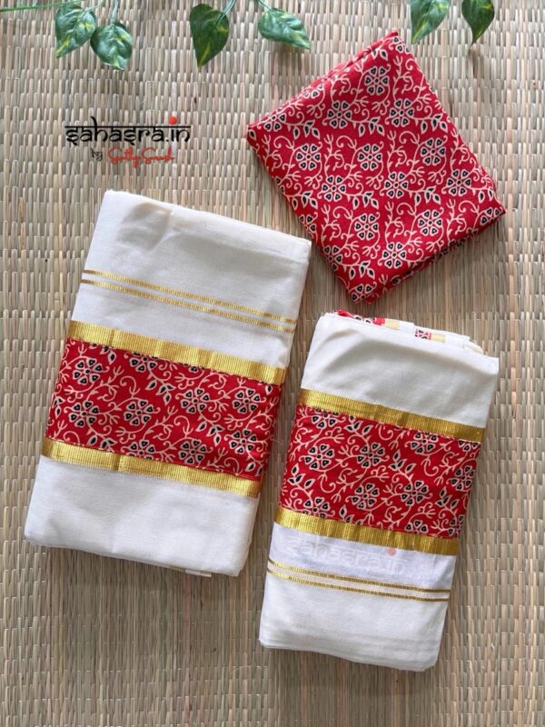 Cotton Set Mund with Blouse Piece-CSM04 - Image 4