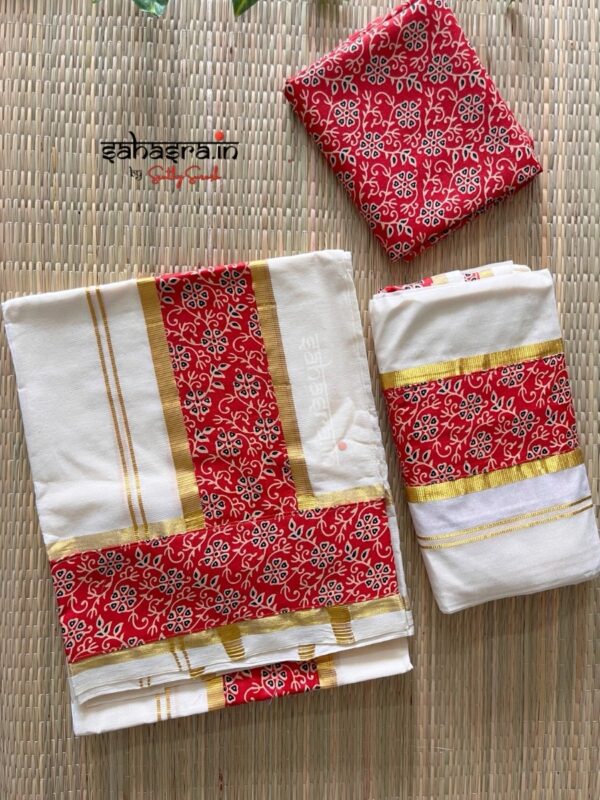 Cotton Set Mund with Blouse Piece-CSM04 - Image 6