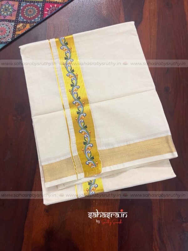 Kasavu Dhoti for Men-(DTK22) - Image 5