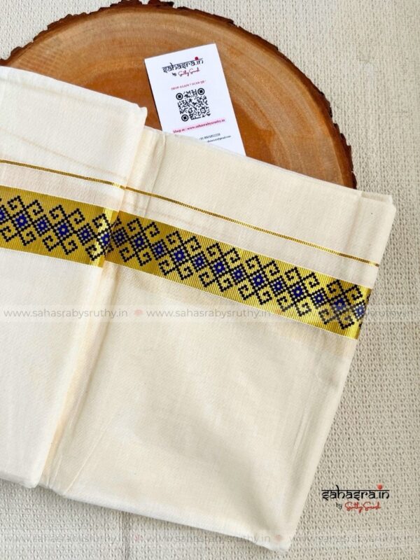 Kerala Kasavu Dhoti/Mundu for Men-DTK21 - Image 5