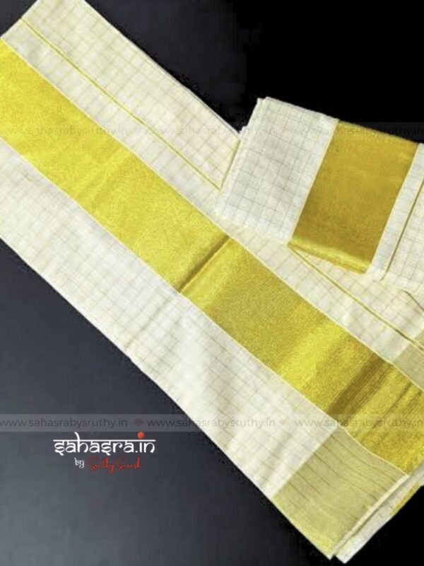 Golden Checks : Ready to Wear Set Mund -(RTW08)